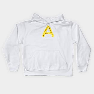 Sunflowers Initial Letter A (White Background) Kids Hoodie